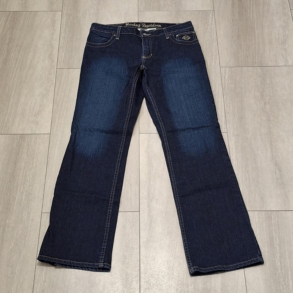 Harley-Davidson Embellished Stretch Bootcut Mid-Rise Denim Jeans Women's Size 6